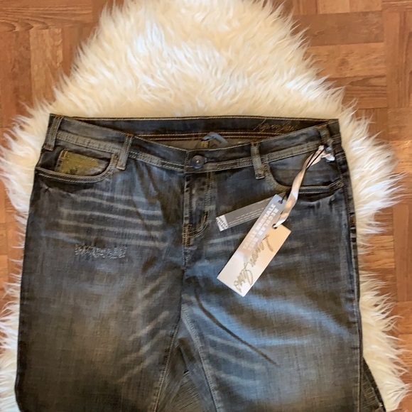 LE Chateau Armor Jeans Grey Regular Rise Straight leg Jeans Size 33 - Picture 7 of 13